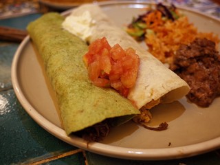 tortilla with meat and vegetables