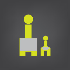 Mother and son icon