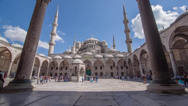 A timelapse of the Blue Mosque in Istanbul, Turkey.