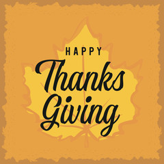 Happy Thanksgiving day typography.