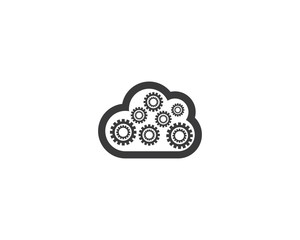 Cloud technology vector logo