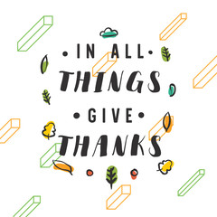 Happy Thanksgiving day typography.