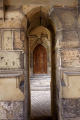 Church in Prague, door was carved in 1629