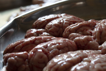 Animal brain for sale in local market
