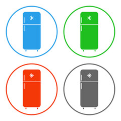 Refrigerator icon. Freeze symbol. Vector.