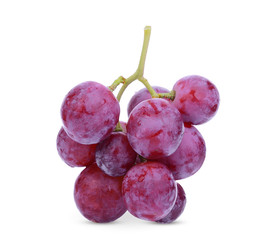 fresh red grape isolated on white background