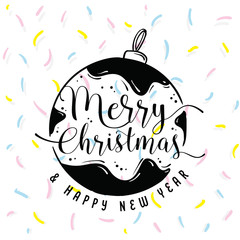 Merry Christmas typography.