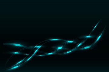 Futuristic blue glowing neon lines. Background