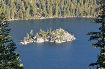 Fannette island in Emerald Bay on Lake Tahoe El Dorado county, California