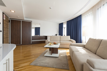 Interior of a modern hotel apartment