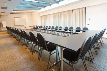  Interior of a conference room in a modern hotel