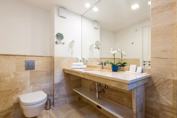 Interior of a hotel bathroom
