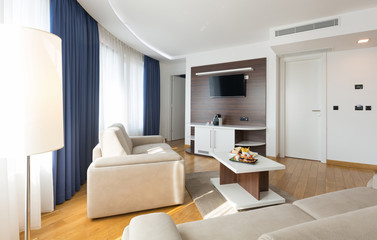 Interior of a modern hotel apartment