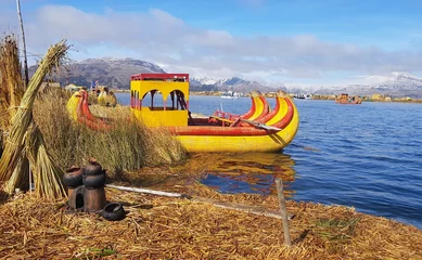 Gordijnen Bateau au lac Titicaca © Alain Crépin