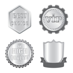 Vector design of emblem and badge icon. Collection of emblem and sticker vector icon for stock.