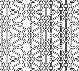 Abstract seamless black and white pattern