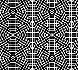 Abstract seamless black and white pattern