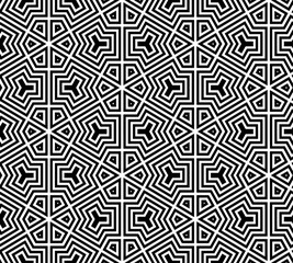 Abstract seamless black and white pattern