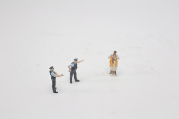 figure of Hostage situation with the police