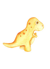 Cute watercolor dinosaur