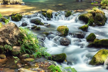 Fototapeta na wymiar Hermon stream Banias river background