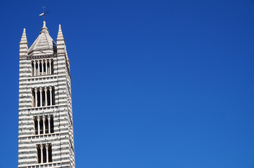 Bell tower of Siena Cathedral in Italy