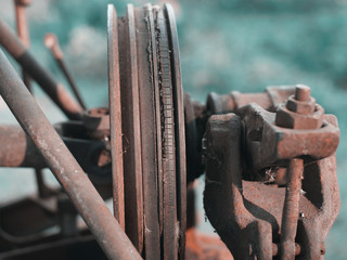 heavily worn tractor belt