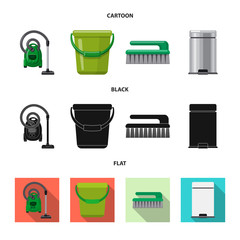 Vector design of cleaning and service icon. Collection of cleaning and household stock symbol for web.