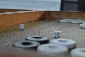Backgammon Details & Sea view