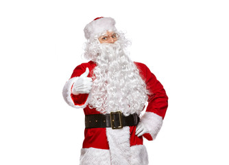 Santa Claus isolated on white background.