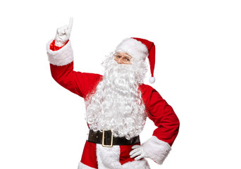 Santa Claus isolated on white background.