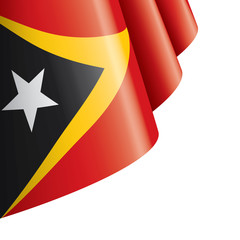 east timor flag, vector illustration on a white background