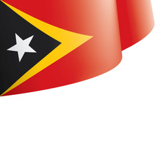 east timor flag, vector illustration on a white background