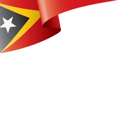 east timor flag, vector illustration on a white background