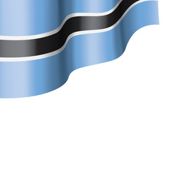 Botswana flag, vector illustration on a white background