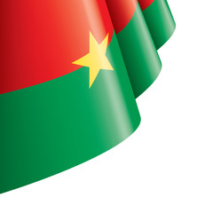 Burkina Faso flag, vector illustration on a white background