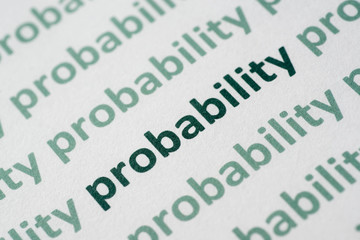 word probability printed on paper macro
