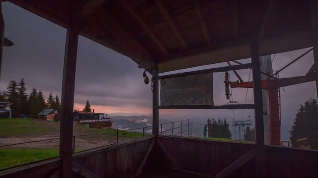 A timelapse at a sky base next to Chepelare in the Bulgarian Rhodope Mountains.