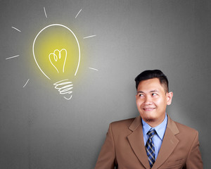 Happy Businessman With Idea