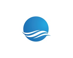 Fototapeta premium Water Wave symbol and icon Logo Template