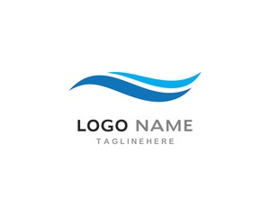 Water Wave symbol and icon Logo Template