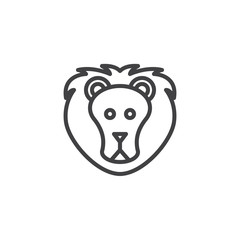 Leo zodiac outline icon. linear style sign for mobile concept and web design. Wild cat lion line vector icon. Symbol, logo illustration. Pixel perfect vector graphics