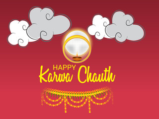 Fototapeta na wymiar Happy karwa Chauth Celebration.