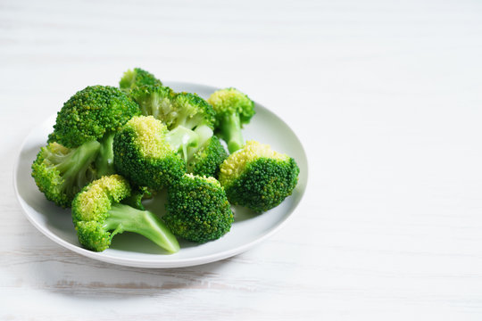 Fresh steamed broccoli
