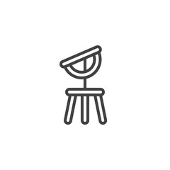 Dioptra of Heron outline icon. linear style sign for mobile concept and web design. Astronomy simple line vector icon. Symbol, logo illustration. Pixel perfect vector graphics