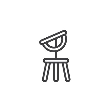 Dioptra of Heron outline icon. linear style sign for mobile concept and web design. Astronomy simple line vector icon. Symbol, logo illustration. Pixel perfect vector graphics
