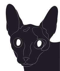 Cat silhouette, vector