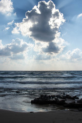 Seascape with clouds