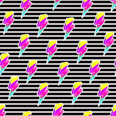 seamless colorful lightnings