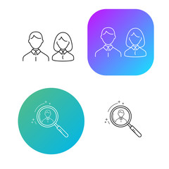 HR icon. business planning with gradient style.